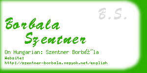 borbala szentner business card